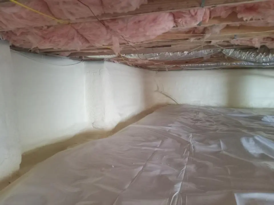 Crawl space encapsulation with closed-cell spray foam for Spray Foam Roofing in Woodcliff Lake